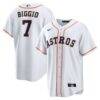 Craig Biggio Houston Astros Nike Home Retired Player Replica Jersey - White - Front View