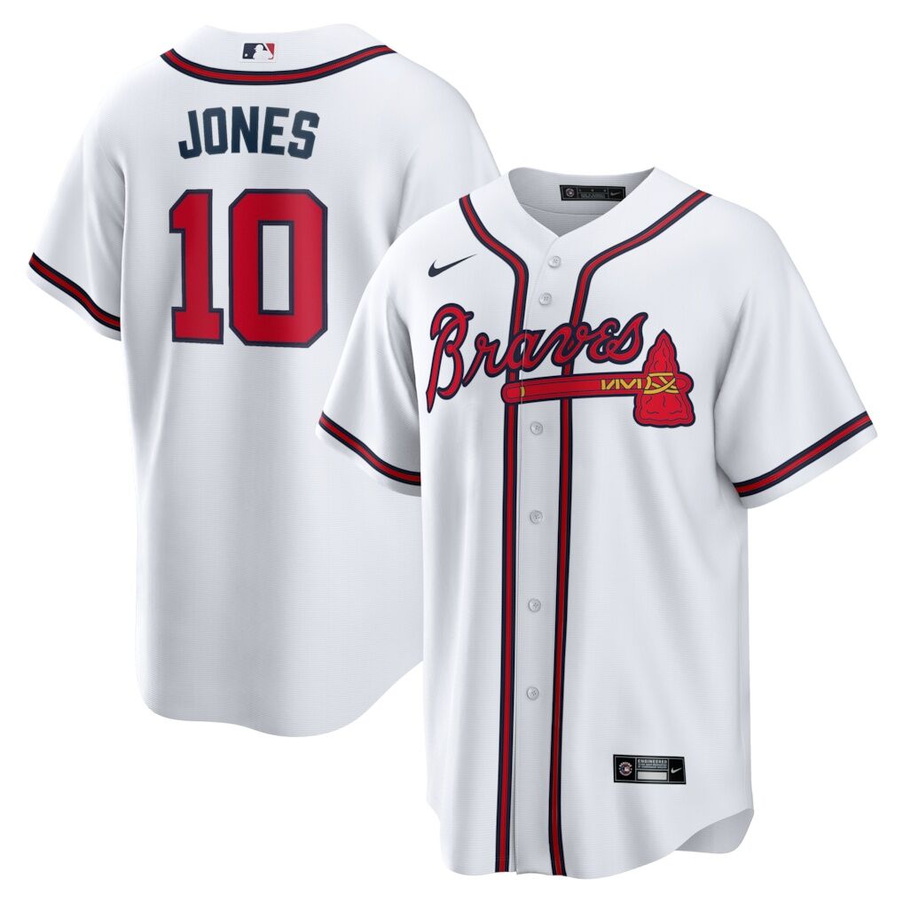 Chipper Jones Atlanta Braves Nike Home Retired Player Replica Jersey