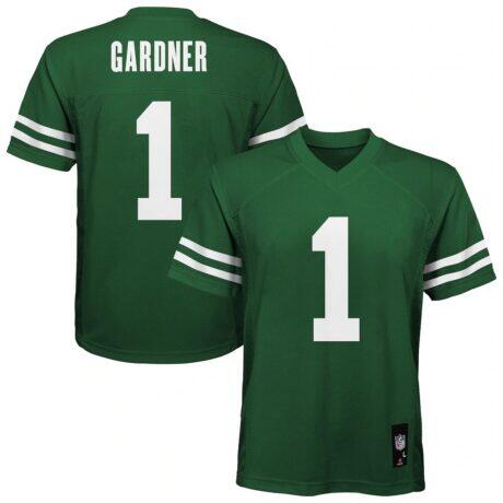 Ahmad Sauce Gardner New York Jets Youth Replica Jersey - Green - Front View