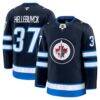 Connor Hellebuyck Winnipeg Jets Fashion7 Home Premium Jersey - Navy - Front View