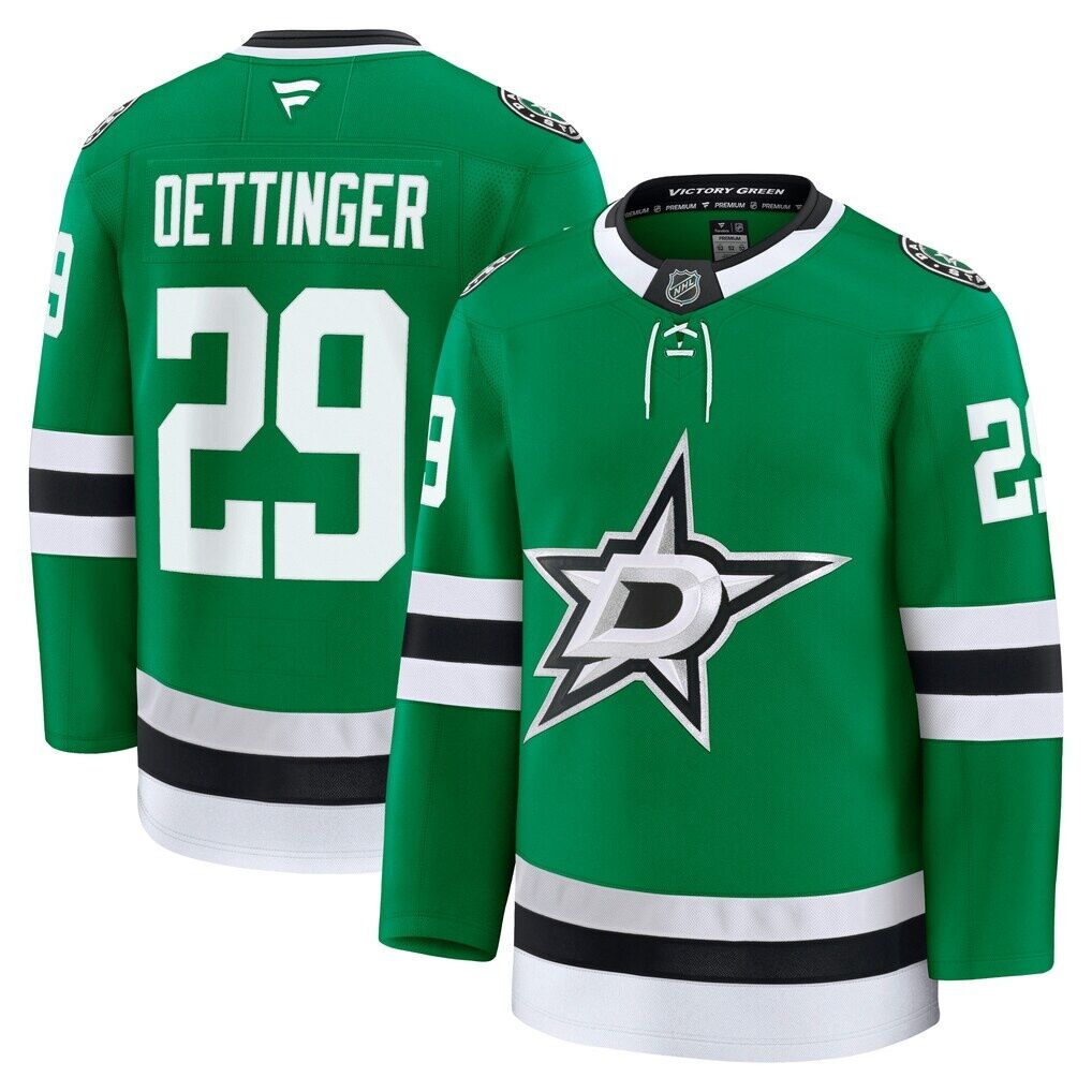 Jake Oettinger Dallas Stars Fashion7 Home Premium Jersey - Kelly Green