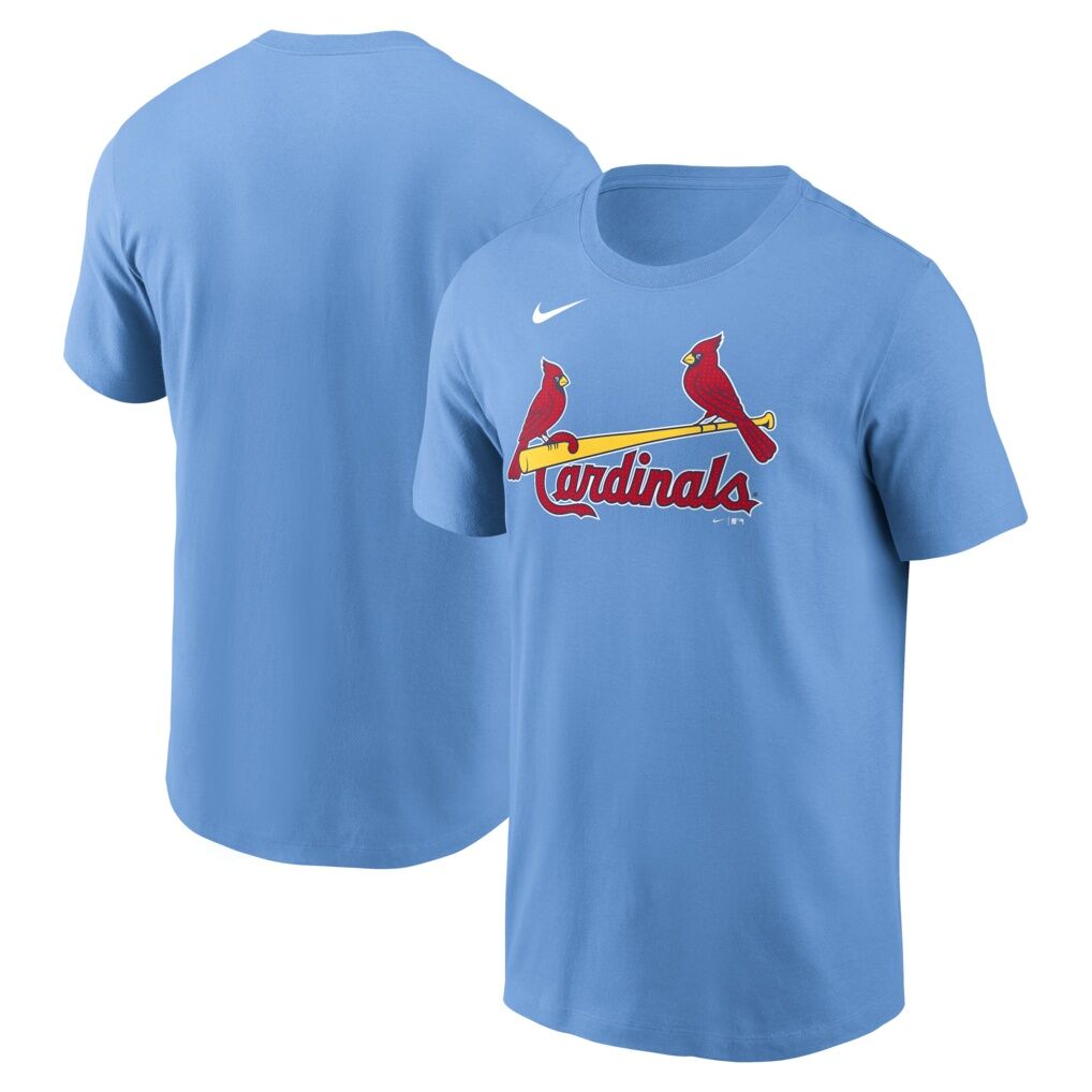 St. Louis Cardinals Nike Fuse Wordmark T-Shirt - Light Blue