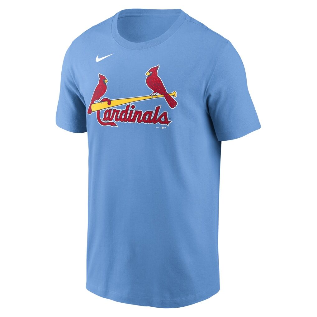 St. Louis Cardinals Nike Fuse Wordmark T-Shirt - Light Blue