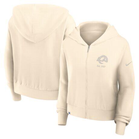 Los Angeles Rams Nike Women's Established Date Full-Zip Hoodie - - Front View