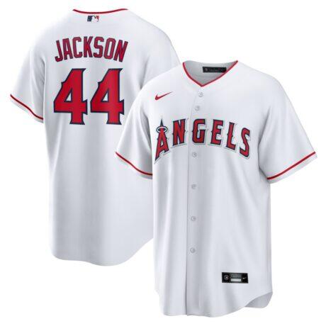 Reggie Jackson Los Angeles Angels Nike Home Retired Player Replica Jersey - White - Front View