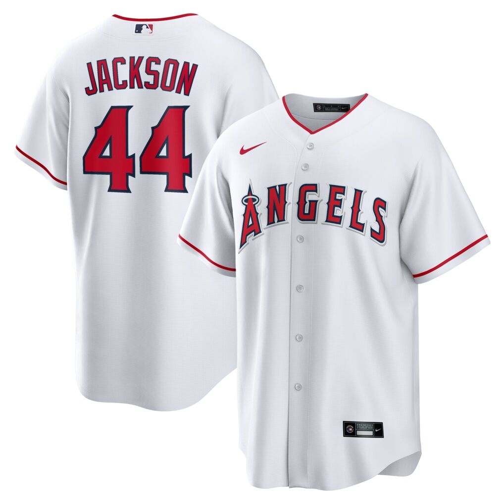 Reggie Jackson Los Angeles Angels Nike Home Retired Player Replica Jersey