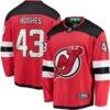 Luke Hughes New Jersey Devils Fashion7 Home Breakaway Player Jersey - Red - Front View
