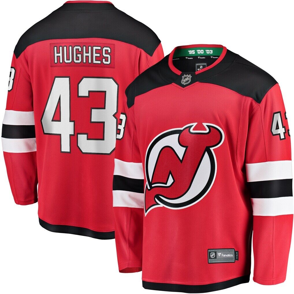 Luke Hughes New Jersey Devils Fashion7 Home Breakaway Player Jersey