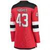 Luke Hughes New Jersey Devils Fashion7 Women's Home Breakaway Player Jersey - Red - Detail View