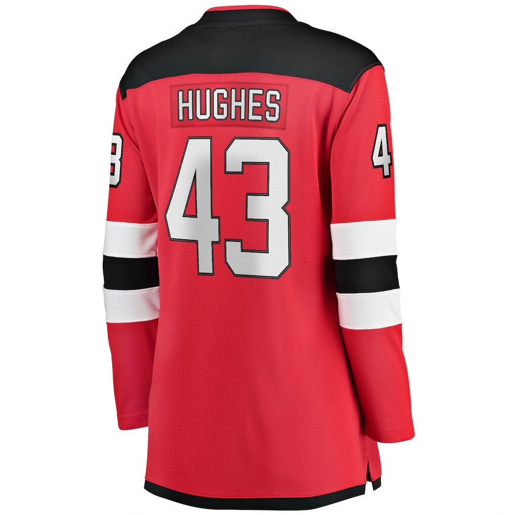 Luke Hughes New Jersey Devils Fashion7 Women's Home Breakaway Player Jersey