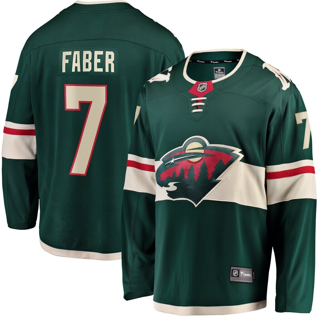 Brock Faber Minnesota Wild Fashion7 Home Breakaway Player Jersey