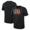 Cincinnati Bengals Nike Left End Run Slub Dri-FIT T-Shirt - Black - Front View