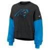 Carolina Panthers Nike Women's Oversized Phoenix Fleece Sweatshirt - Black - Side View