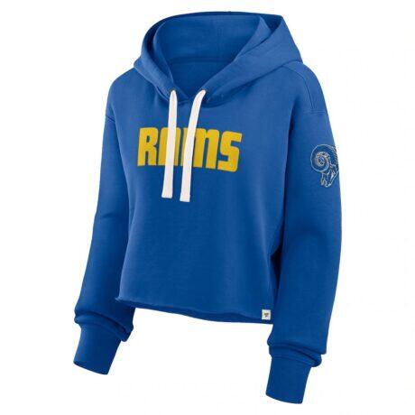 Los Angeles Rams Fashion7 Women's Oversized Heritage Cropped Hoodie - - Alt1
