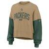 Green Bay Packers Nike Women's Oversized Rewind Phoenix Fleece Sweatshirt - - Side View