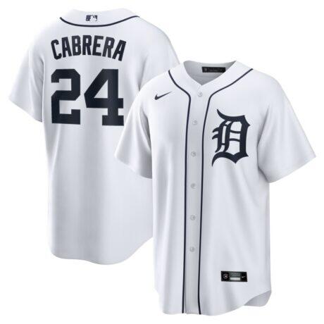 Miguel Cabrera Detroit Tigers Nike Home Retired Player Replica Jersey - White - Front View