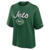 New York Jets Nike Women's Primetime Essential Boxy T-Shirt - Green - Side View
