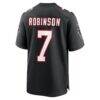 Bijan Robinson Atlanta Falcons Nike Throwback Game Jersey - Black - Alt2