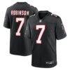 Bijan Robinson Atlanta Falcons Nike Throwback Game Jersey - Black - Front View