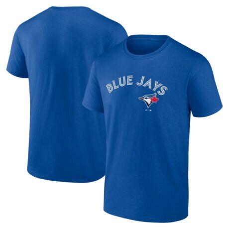 Toronto Blue Jays Logo Athletic Wordmark T-Shirt - Royal - Front View