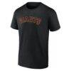 San Francisco Giants Logo Athletic Wordmark T-Shirt - Black - Side View