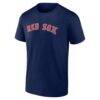 Boston Red Sox Logo Athletic Wordmark T-Shirt - Navy - Back View