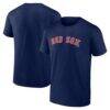Boston Red Sox Logo Athletic Wordmark T-Shirt - Navy - Front View