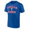 Texas Rangers Logo Athletic Heart and Soul T-Shirt - - Side View