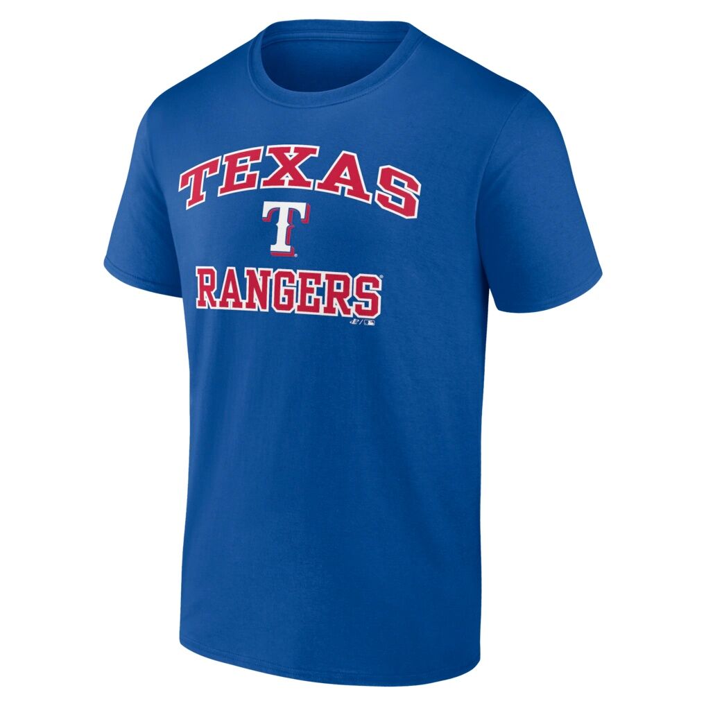 Texas Rangers Logo Athletic Heart and Soul T-Shirt – Royal