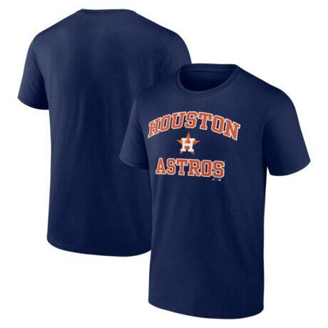 Houston Astros Logo Athletic Heart and Soul T-Shirt - Navy - Front View