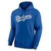 Los Angeles Dodgers Logo Athletic Wordmark Hoodie - - Side View