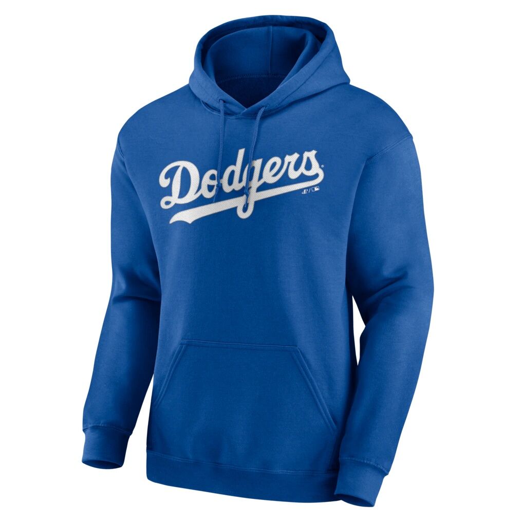 Los Angeles Dodgers Logo Athletic Wordmark Hoodie – Royal