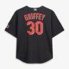 Ken Griffey Jr. Cincinnati Reds Mitchell & Ness Big & Tall Cooperstown Mesh Batting Practice Jersey - Black - Detail View