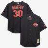 Ken Griffey Jr. Cincinnati Reds Mitchell & Ness Big & Tall Cooperstown Mesh Batting Practice Jersey - Black - Front View