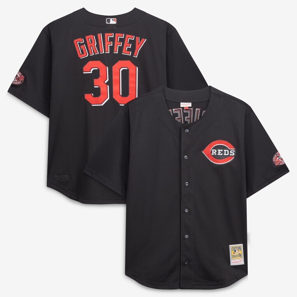 Ken Griffey Jr. Cincinnati Reds Mitchell & Ness Big & Tall Cooperstown Mesh Batting Practice Jersey
