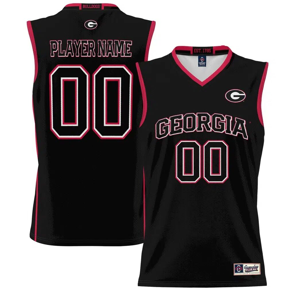 Georgia Bulldogs GameDay Greats Youth NIL Pick-A-Player Lightweight Men's Basketball Blackout Jersey