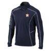 Houston Astros Columbia Omni-Wick Shotgun Quarter-Zip Pullover Top - Navy - Side View