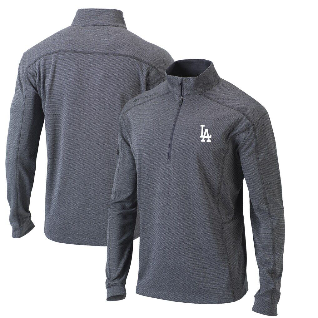 Los Angeles Dodgers Columbia Omni-Wick Shotgun Quarter-Zip Pullover Top – Heather Gray