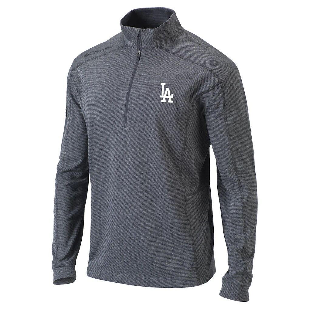 Los Angeles Dodgers Columbia Omni-Wick Shotgun Quarter-Zip Pullover Top – Heather Gray
