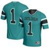 #1 Coastal Carolina Chanticleers GameDay Greats Youth Endzone Football Jersey - Teal - Front View