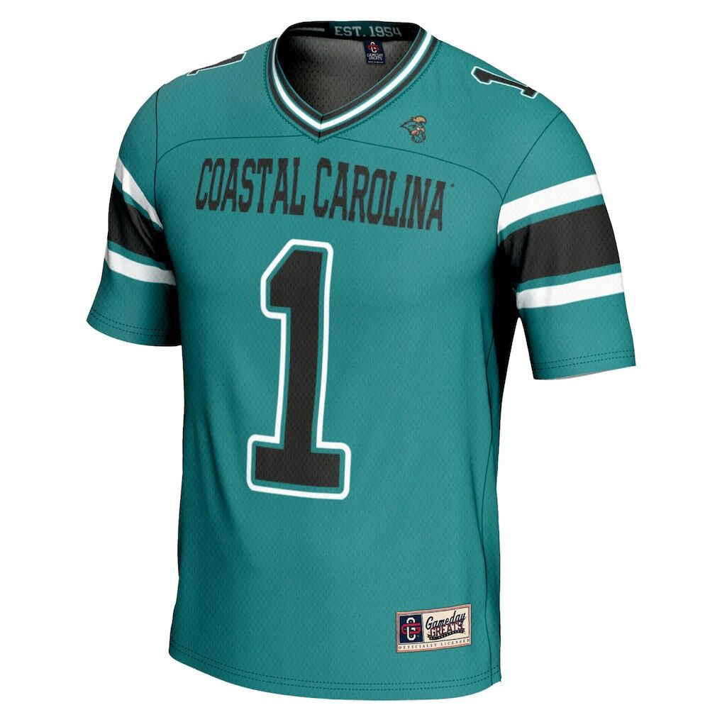 #1 Coastal Carolina Chanticleers GameDay Greats Endzone Football Jersey