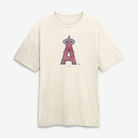 Los Angeles Angels Fashion7 Stadium Slub T-Shirt - Cream - Front View