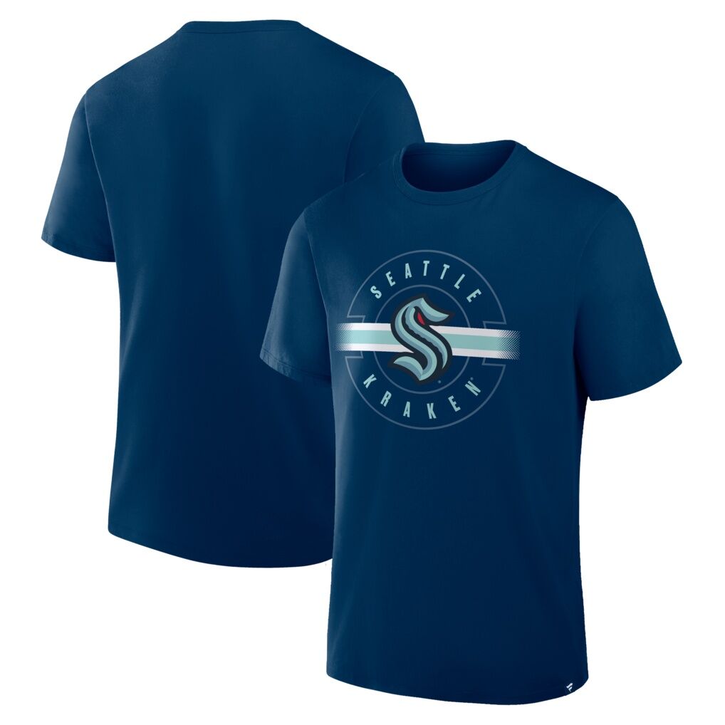 Seattle Kraken Fashion7 Legacy Cross Check T-Shirt - Deep Sea Blue