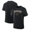 Vegas Golden Knights Fashion7 Legacy Cross Check T-Shirt - Black - Front View