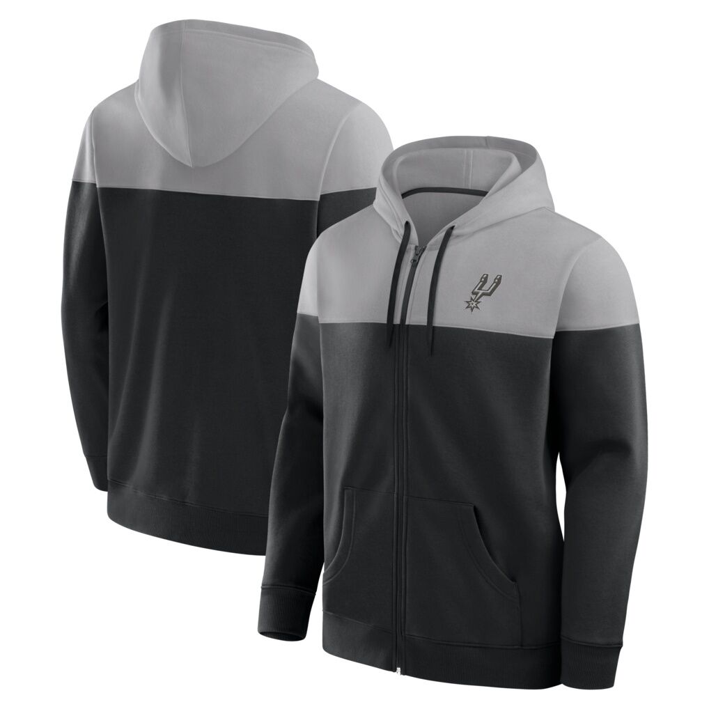 San Antonio Spurs Fashion7 Full-Zip Hoodie - Black/Silver