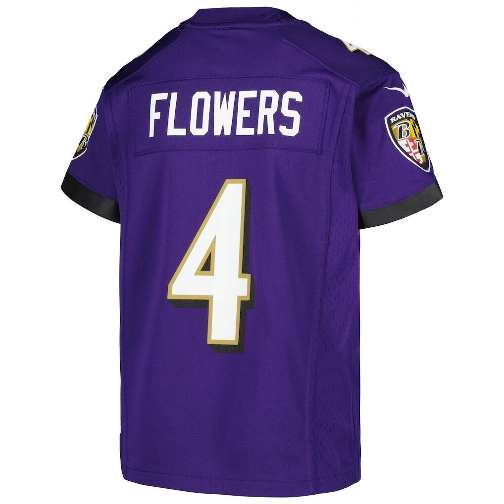Zay Flowers Baltimore Ravens Nike Youth Game Jersey