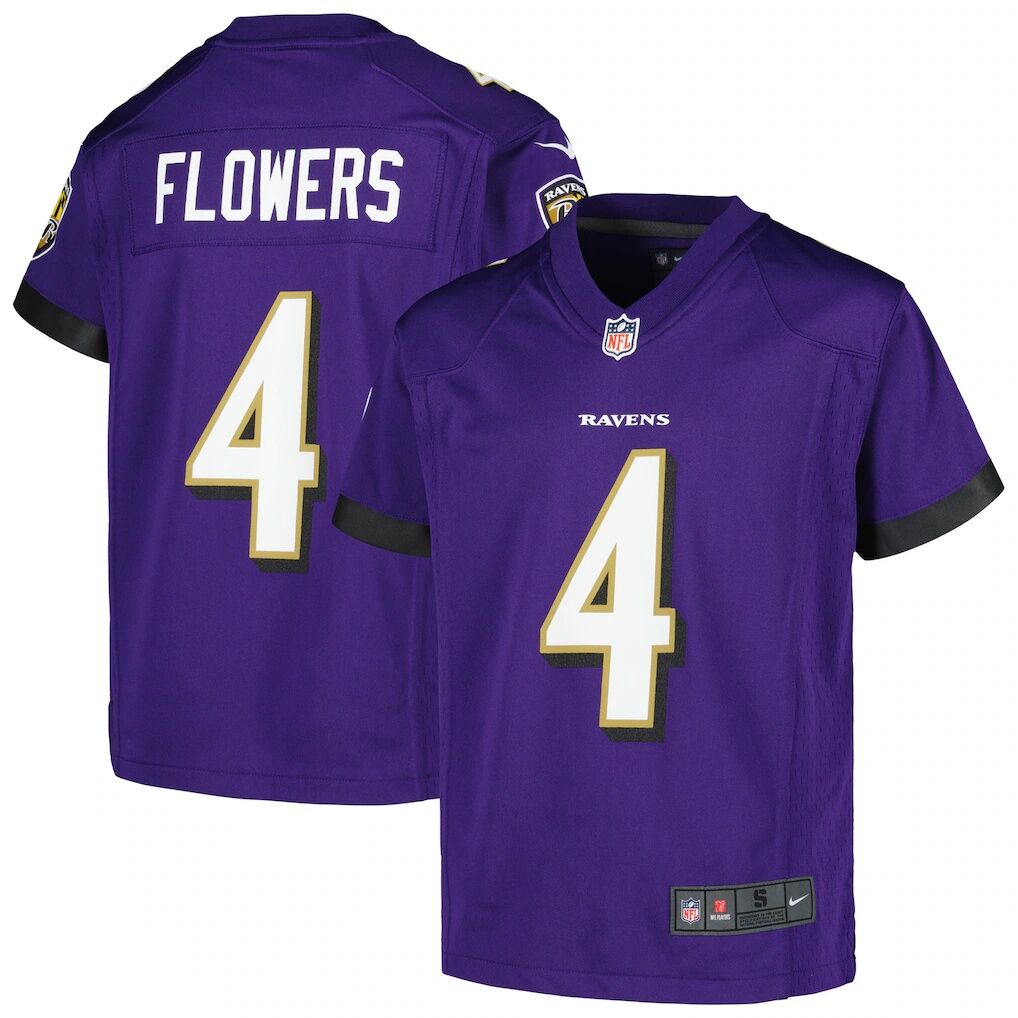 Zay Flowers Baltimore Ravens Nike Youth Game Jersey
