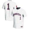 #1 Fresno State Bulldogs GameDay Greats Youth Lightweight Softball Jersey - White - Front View