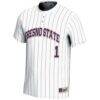#1 Fresno State Bulldogs GameDay Greats Youth Lightweight Softball Jersey - White - Side View