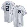 Derek Jeter New York Yankees Nike Home Retired Player Replica Jersey - White - Front View